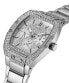 Фото #3 товара GUESS Men's Analog Quartz Watch with Stainless Steel Strap, Silver GW0094G1