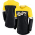 Фото #2 товара Women's Pittsburgh Steelers Retro Script Performance Tri-Blend Long Sleeve T-Shirt