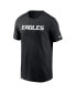 ფოტო #3 პროდუქტის Men's Black Philadelphia Eagles Primetime Wordmark Essential T-Shirt