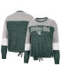 Фото #1 товара Women's Green Michigan State Spartans Joanna Tie Front Long Sleeve T-shirt