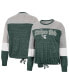 ფოტო #1 პროდუქტის Women's Green Michigan State Spartans Joanna Tie Front Long Sleeve T-shirt