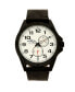 ფოტო #1 პროდუქტის Men's Watch, 48MM Black Case, Compass Directions on Bezel, White Dial, Black Arabic Numerals, Multi-Function Date and Second Hand Subdials, Black Strap