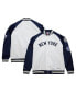Фото #1 товара Men's Derek Jeter White/Navy New York Yankees Cooperstown Collection Legends Lightweight Satin Raglan Full-Snap Jacket
