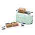 Фото #8 товара SMEG Four Slice Toaster Pastel Green TSF02PGEU - 4 slice(s) - Green - Steel - Buttons - Level - Rotary - China - 1500 W