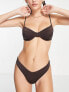 Фото #7 товара RVCA underwire bikini top in high shine brown