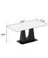 Sintered Stone Composite Glass Top Dining Table