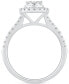 ფოტო #4 პროდუქტის Diamond Halo Pear Shaped Cluster Engagement Ring (1/2 ct. t.w.) in 14k White Gold