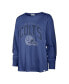 Women's Royal Distressed Indianapolis Colts Tom Cat Long Sleeve T-shirt