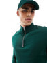 Фото #7 товара ASOS DESIGN sweatshirt with half zip in forest green