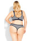 ფოტო #2 პროდუქტის Plus Size Cotton Stripe Thong