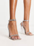 Public Desire Onyx heeled sandals in silver