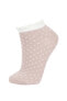 Kadın 3'lü Pamuklu Patik Çorap B6040axns