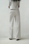 High-waisted straight cut trousers