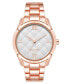 ფოტო #1 პროდუქტის Women's Quartz Rose Gold-Tone Alloy Link Bracelet Watch, 36mm