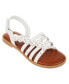 Фото #1 товара Big Girl's Braid Strappy Sandal with Rhinestones Polyurethane Sandals