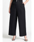 ფოტო #3 პროდუქტის Plus Size Crystal Button Straight Leg Pant