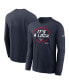 ფოტო #1 პროდუქტის Men's Navy Houston Texans 2023 AFC South Division Champions Locker Room Trophy Collection Long Sleeve T-shirt