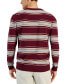 Фото #2 товара Men's Elevated Striped Long Sleeve Crewneck Sweater, Created for Macy's