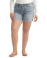 ფოტო #2 პროდუქტის Plus Size Suki Mid Rise Curvy Fit Shorts