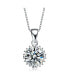 ფოტო #1 პროდუქტის Sterling Silver in White Gold Plated Clear Cubic Zirconia Stud Necklace