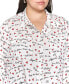 Фото #3 товара Plus Size Whimsical Graphic Button-Front Blouse, Created for Macy's