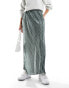 Y.A.S plisse column maxi skirt in grey