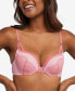 Фото #1 товара Love the Lift Push Up & In Satin Plunge Underwire Bra DM9900