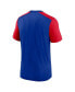 Men's Heathered Royal, Heathered Red Buffalo Bills Color Block Team Name T-shirt