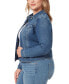 ფოტო #3 პროდუქტის Trendy Plus Size Pixie Long Sleeve Denim Jacket