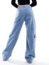 Фото #2 товара Mango cargo jeans in light blue