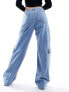 Фото #3 товара Mango cargo jeans in light blue