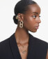 ფოტო #5 პროდუქტის Gold-Tone Crystal Bezel Interlocking Hoop Drop Earrings
