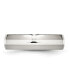 ფოტო #3 პროდუქტის Stainless Steel Sterling Silver Inlay Polished 6mm Band Ring