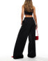 French Connection Harrie wide leg suit trousers in black