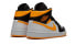 Фото #6 товара Кроссовки Nike Air Jordan 1 Mid Laser Orange Black (W) (Белый, Желтый, Черный)