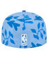 ფოტო #3 პროდუქტის Men's Royal Philadelphia 76ers Palm Fronds 2-Tone 59FIFTY Fitted Hat