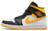 Фото #1 товара Кроссовки Nike Air Jordan 1 Mid Laser Orange Black (W) (Белый, Желтый, Черный)