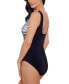 Фото #3 товара Women's Striped One-Piece Swimsuit, Created for Macy's