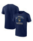 Фото #4 товара Men's Navy Milwaukee Brewers Second Wind T-shirt