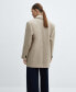 ფოტო #3 პროდუქტის Women's Oversized 100% Wool Coat