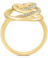 ფოტო #2 პროდუქტის EFFY® Diamond Multi Swirl Statement Ring (3/8 ct. t.w.) in 14k Gold