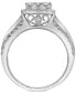 ფოტო #3 პროდუქტის Diamond Square Halo Multirow Engagement Ring (1-1/2 ct. t.w.) in 14k White Gold