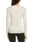 Фото #2 товара Forte Cashmere Fitted Stripe V-Neck Silk & Cashmere-Blend Sweater Women's