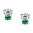 Фото #2 товара Silver earrings with green zircons Silver LPS01AWV17