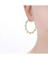 ფოტო #3 პროდუქტის 14K Gold Plated Open Hoop Earrings