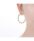 ფოტო #2 პროდუქტის 14K Gold Plated Open Hoop Earrings