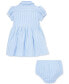 Baby Girls Striped Knit Oxford Dress