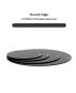 36 Inch Round Tempered Glass Table Top Black Glass 1/4" Thick Round Polished Edge