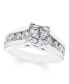 ფოტო #1 პროდუქტის Diamond Princess Quad Engagement Ring (2 ct. t.w.) in 14k White Gold