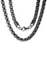 Men's Black Ion-Plated Box Chain 24" Necklace
